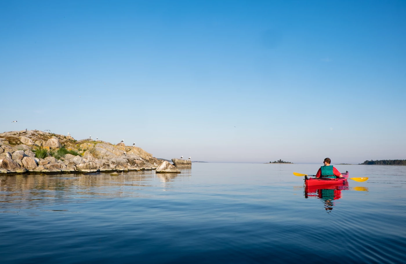 Kajakpaddling, Hornslandet