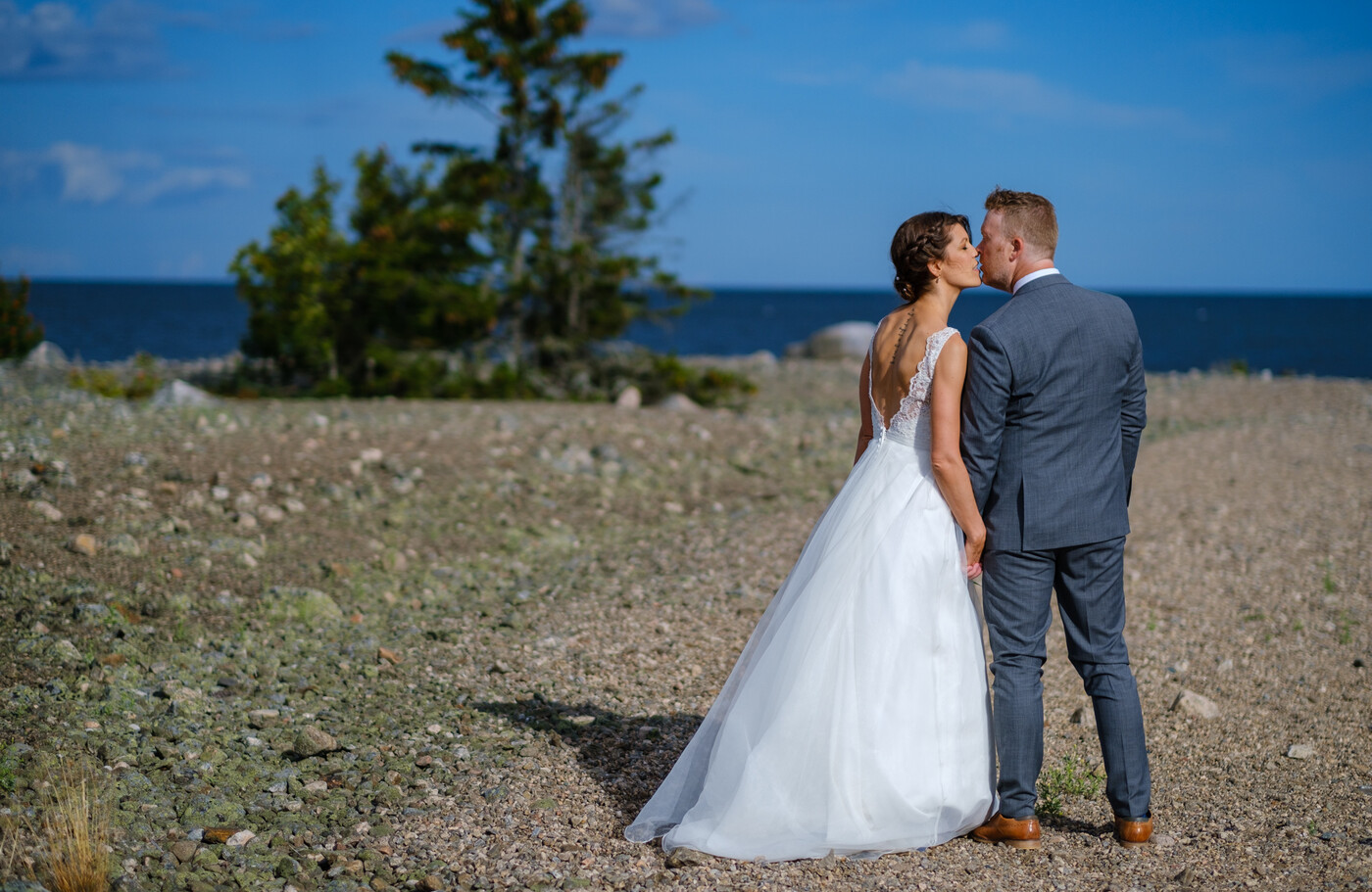 Bröllopsfotografering vid havet - Kuggören